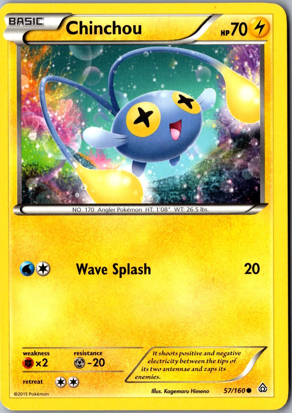Chinchou 57/160 Common XY Primal Clash LP Pokemon Card