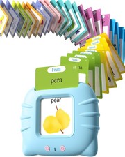 Bilingual Spanish and English Talking Flash Cards for 1-3, Pocket Speech Ther...