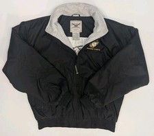 Vintage Marines Corps Fleece Lined Bomber Jacket Oarsman 913 Size Large Bulldog