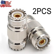 2Pcs UHF SO239 PL259 Female to Female Connector RF Barrel Adapter For CB Radio