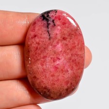 Natural Rhodonite Oval Cabochon 74 Ct. Loose ...