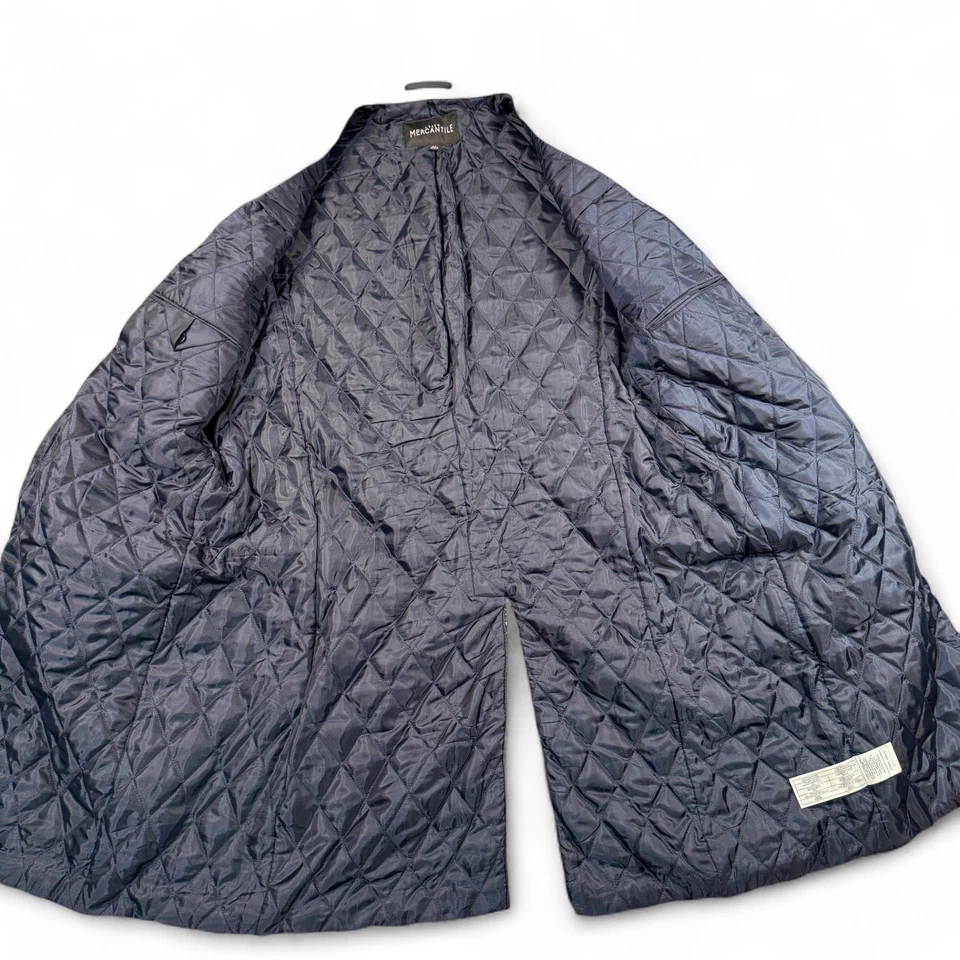 J Crew Mercantile Herringbone Wool Blend Topcoat Mens 42 Charcoal Gray Insulated - Image 4 of 4