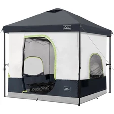 KAMPKEEPER 6 Person Camping Tent, 10x10 Pop Up Canopy Tent with Camping Inner...