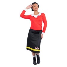 Olive Oyl Costume Adult Top Skirt Wig Popeye the Sailor