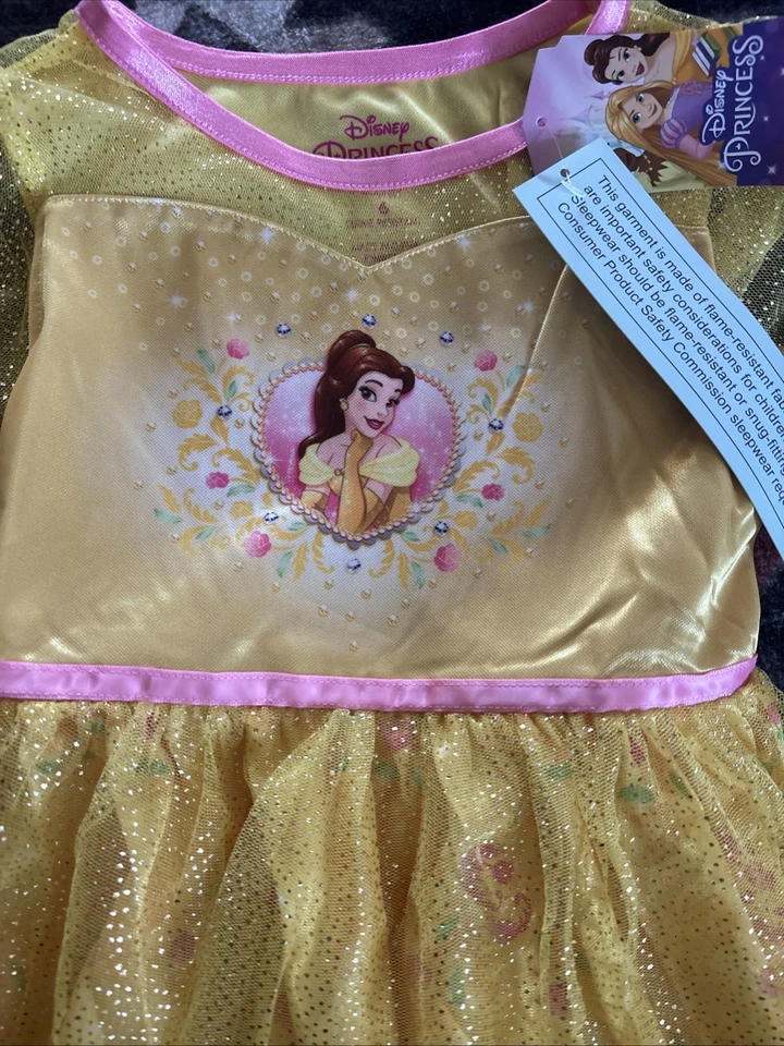 Disney Princesa Bella Fantasía Camisón Pijama Disfraz Bella Bestia Talla 6 Foto 2 de 4