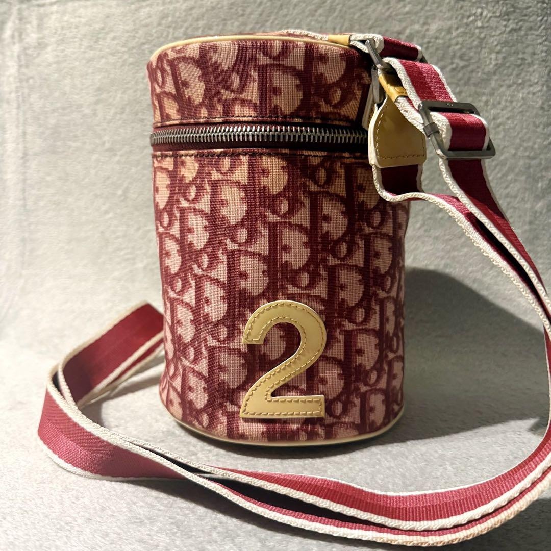 Vintage Christian Dior Trotter Pink Canvas Bucket Shoulder Bag No 2  