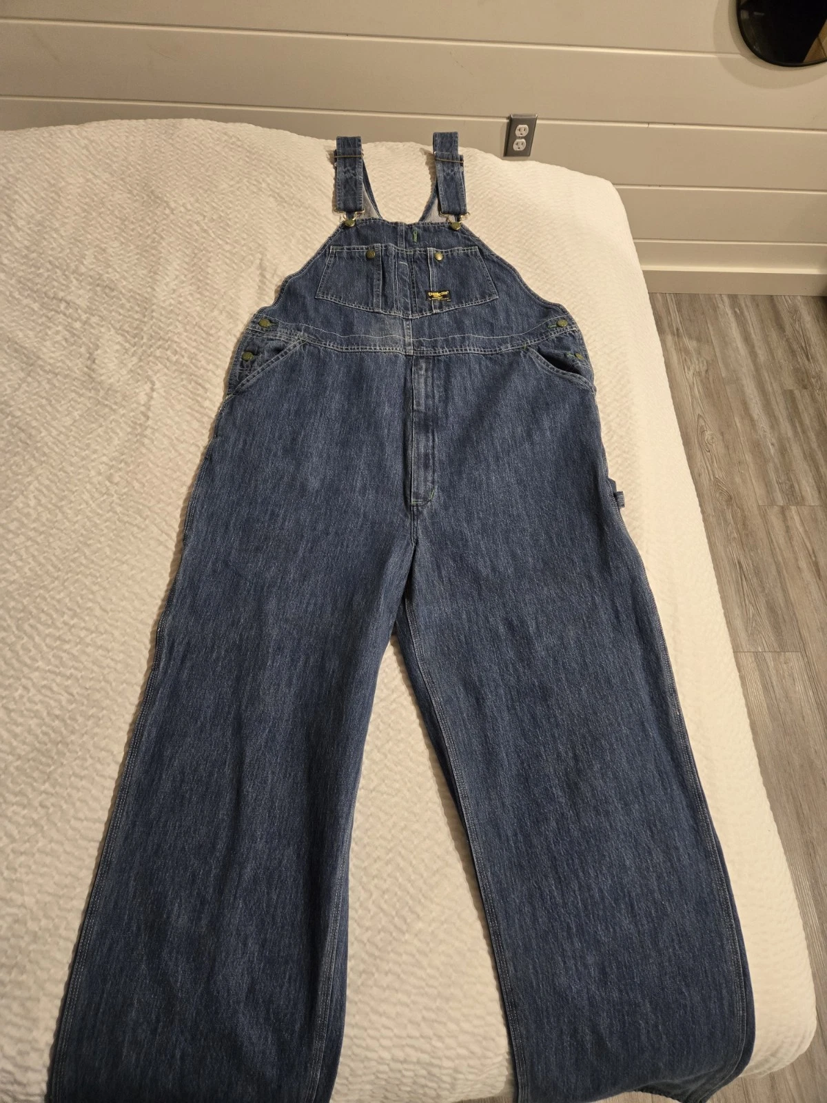VTG 70s 80s Mens Osh Kosh Bib Overalls 40x32 Blue Jeans USA