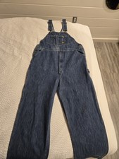 VTG 70s 80s Mens Osh Kosh Bib Overalls 40x32 Blue Jeans USA