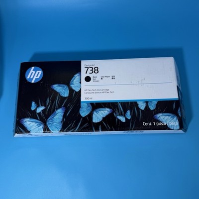 Genuine HP 738 300-ml Black DesignJet Ink Cartridge || 498N8A 11/2027