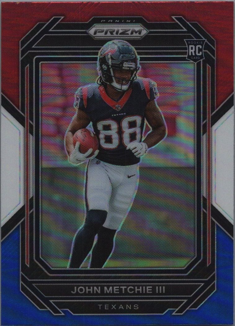 2022 Panini Prizm - Rookies John Metchie III #316 Red White & Blue Prizm (RC)