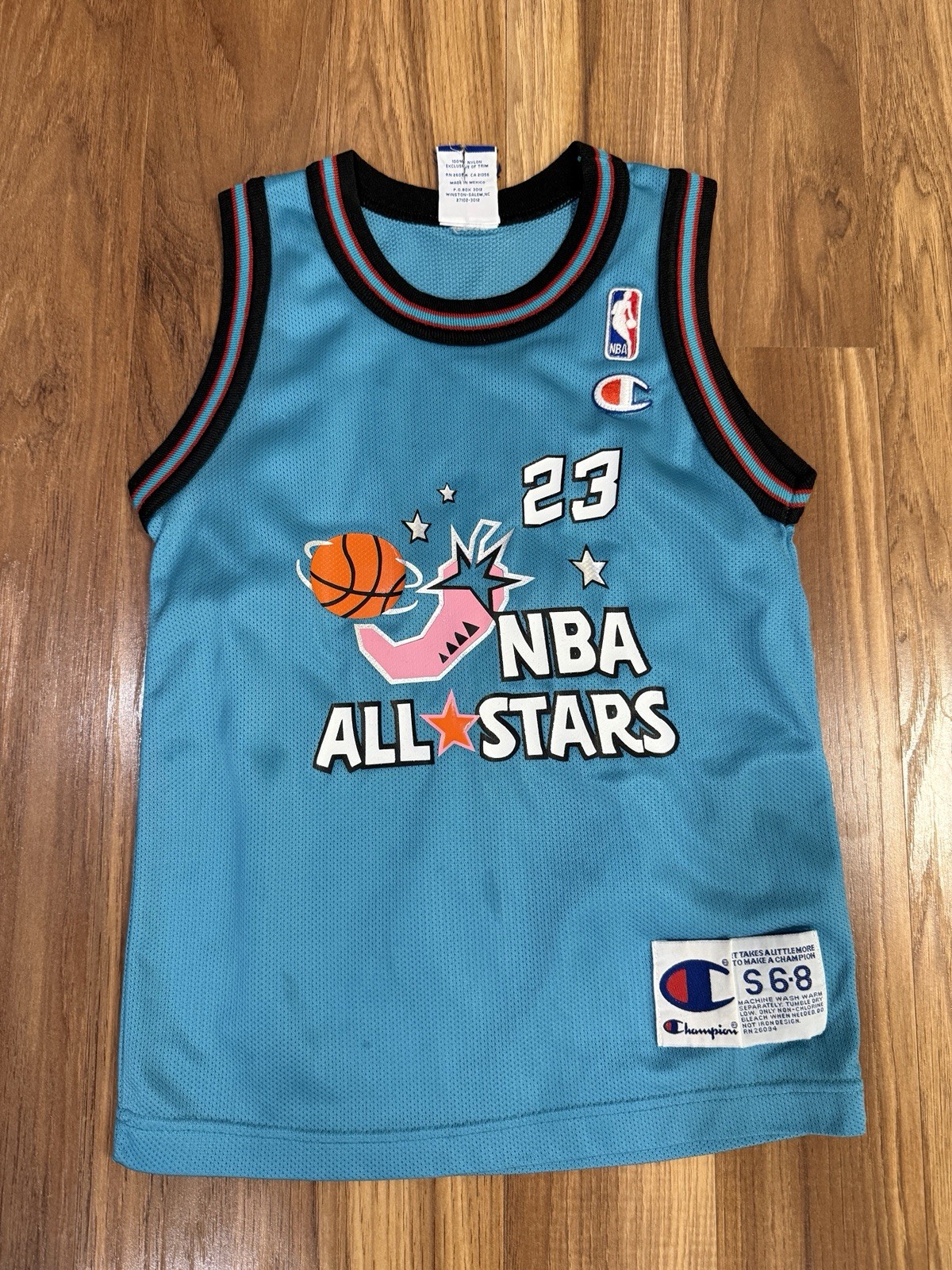 Vtg MICHAEL JORDAN 90s Bulls CHAMPION Jersey YOUTH  Sz S 6-8 Custom Allstar