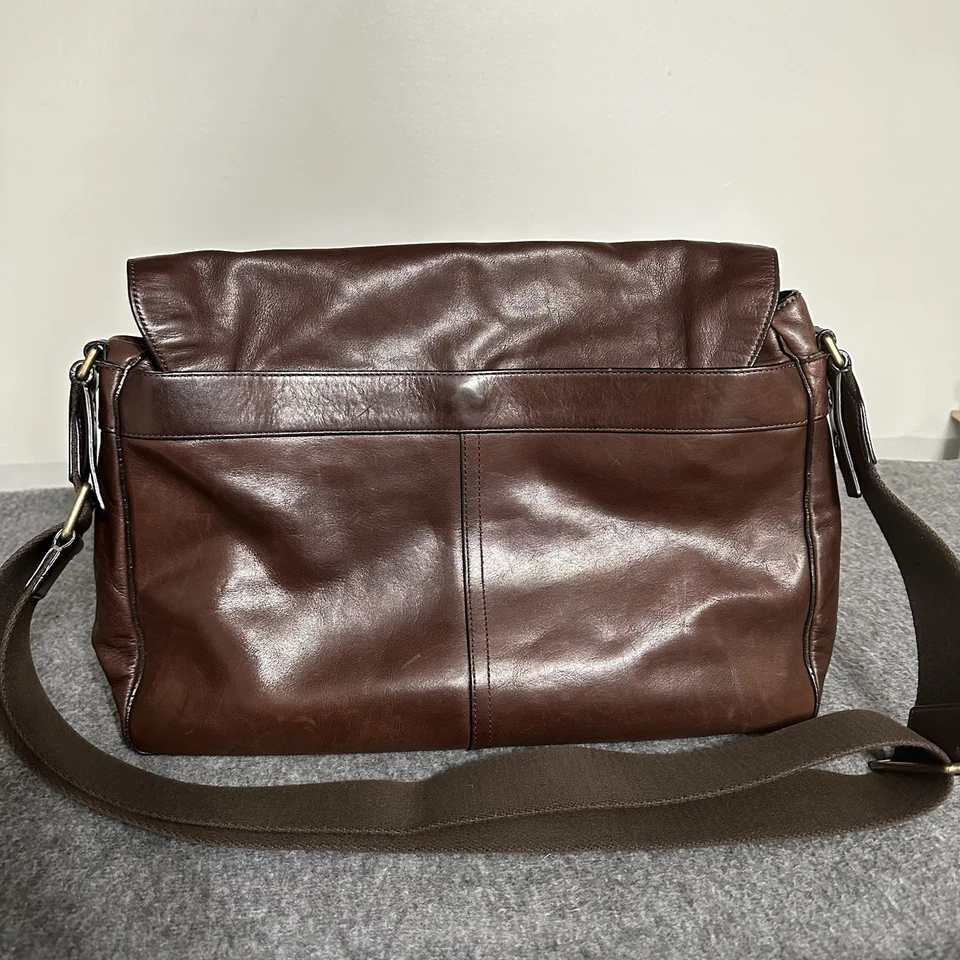 Bolsa carteiro vintage Coach Bleecker marrom porta couro bovino correio laptop 70486 - Imagem 4 de 4