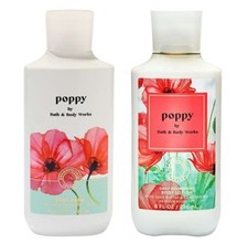 Bath Body Works POPPY Body Cream, Body Wash, Body Lotion 2set