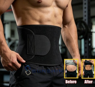 Waist Trainer Men Women Lower Belly Fat Burner Slimming Body Shaper Workout Belt