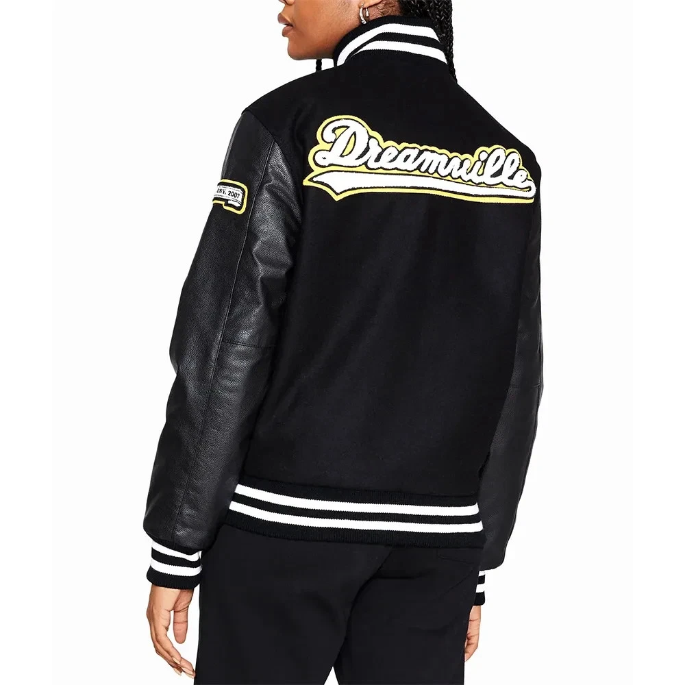 Dreamville Varsity Jacket Men’s Black (Not Satin, Not Wool, Not Leather)