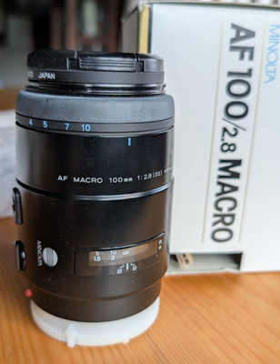 Minolta AF 100mm f/2.8 Macro für Sony A Mount tolles Makro OVP, Anleitung,Filter