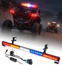 30'' UTV LED Chase Light Bar w/ 1.75''-2'' Roll Cage Mount Bracket Rear RYWBR 
