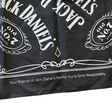 Jack Daniels Old No 7 Black Bandana Square Scarf Handkerchief Logo Advertising