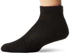 Thorlos mens Tmx Max Cushion Ankle Tennis Socks Large Black 1 Pair 
