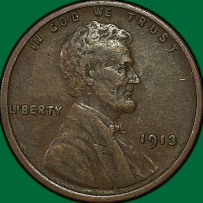 1913 Lincoln Wheat Cent Extremely Fine XF Coin #45331