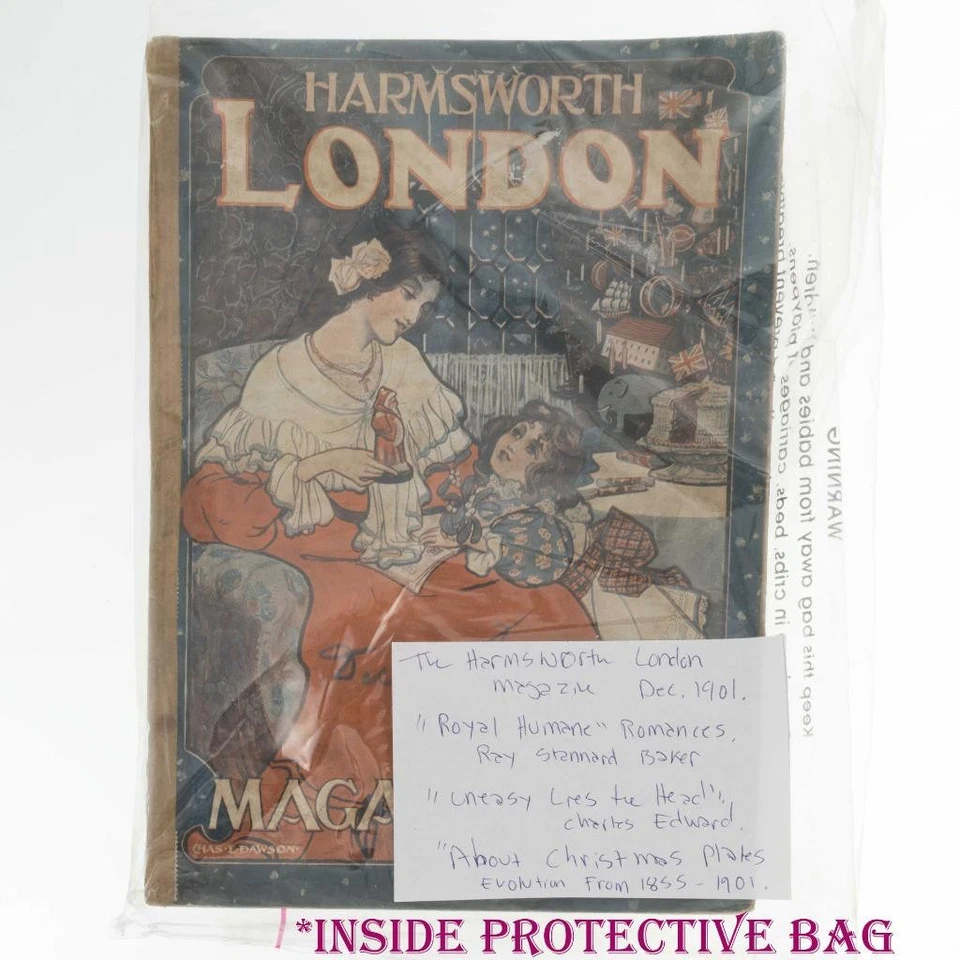 Antique 1st Ed CHRISTMAS Harmsworth LONDON Magazine December 1901 ROMANCES Book Foto 2 de 4