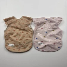 Tiny Twinkle Mess-Proof Bibs Set Of 2 Rainbow Unicorn Small 6- 24 Months