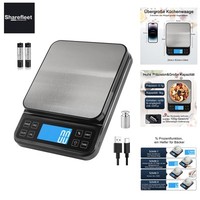 0.1G/5Kg GroßE Digitale KüChenwaage, HochpräZise BäCkereiwaage Mit% Prozentfu...
