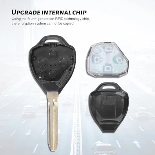 Chaveiro remoto de substituição 2 peças compatível com Toyota Camry 2007 2008 2009 2010 2011 - Imagem 4 de 4