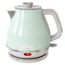 Electric Tea Kettle, 1500W /1.0L Hot Water Boiler Heater Pot, Retro Small Ele...