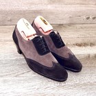 $695 Arthur Beren GRAVATI Women's 6 M Suede Oxford 4269 Earth Blk *add $15 Trees — photo 1