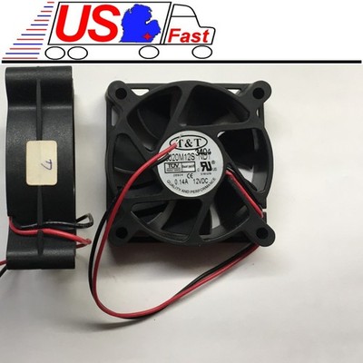 NEW 2.36''/60mm*20mm T&T 6020M12S-ND1 12VDC/12V/9V Fan 2wire 6.5''inch tinned end