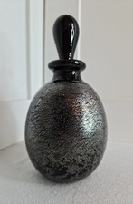 Isle of Wight Studio Glass Azurene Black Perfume Bottle Michael Harris...