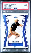 2025 Leaf Spectacular #24 Dave Parker Purple Holo PSA 9 #/6 POP 1