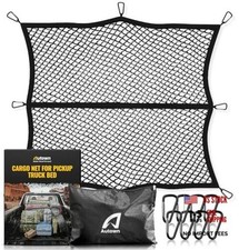 Cargo Net for Pickup Truck Bed - Stretchable 4'x4' to 7'x7', High Single Layer