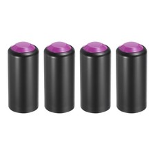 4PCS Battery Cover Mic Battery Screw on Cap Black Purple