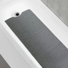 Bathtub Mat Non Slip Shower Soft PVC Loofah Bath Tub Mats for Bathroom 16X40Grey