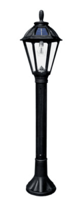 Gama Sonic  178000  Polaris Solar Powered 44'' Tall 2700K LED Post Light - Black