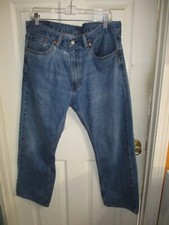 Vintage Levis 505 Mens Jeans Blue Denim Medium Wash Zipper Fly 36 X 29 27 