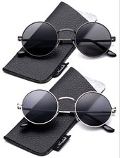 Gafas de sol polarizadas John Lennon redondas vintage hippies retro circulares