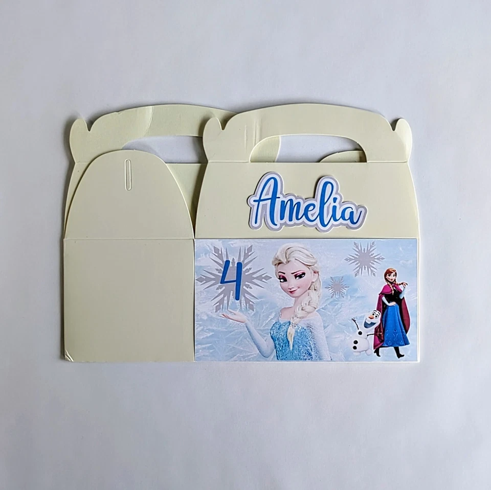 NUEVAS Cajas Personalizadas 2D FROZEN Fiesta Cumpleaños (Juego de 10) Foto 3 de 4