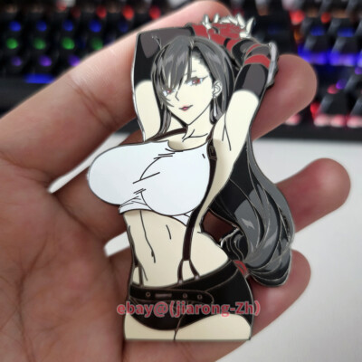 Limited ！Final Fantasy VII Tifa Lockhart Magnetic Detachable Metal Badge Pin New