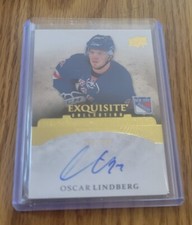 2015-16 UD EXQUISITE OSCAR LINDBERG ROOKIE SIGNATURES AUTO #ERS-OL #ed 125/399