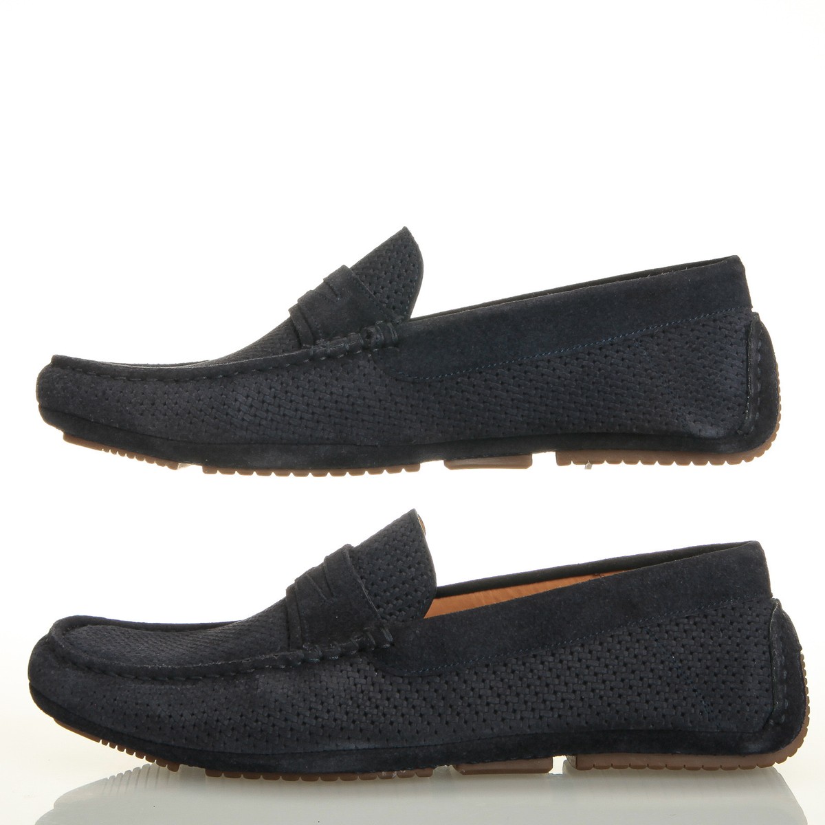 Aquatalia Bruce Men\'s Dark Blue Slip-On Penny Loafers Aquatalia Loafers Size 8 Men main image 4