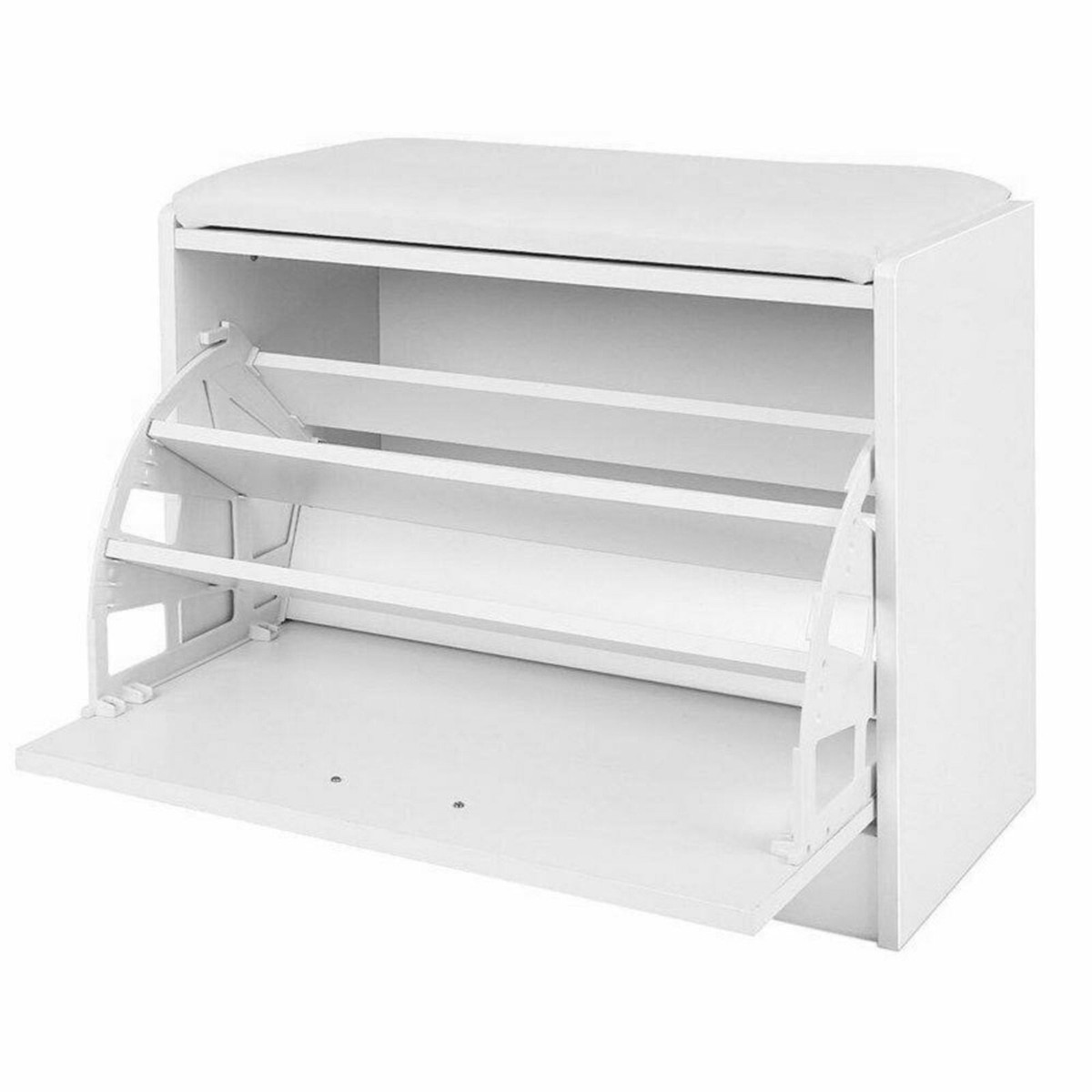Scarpiera Con Seduta Bianca Portascarpe Mobile Scaffale Da Bagno Ingresso Panca | Leroy Merlin