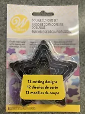 Wilton Double Cut-Outs 6-Piece Set Double-Sided BRAND NEW SEALED