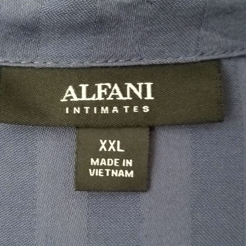 Alfani Intimates Short Sleeve Pajama Top Womens Size XXL Blue Stripe NWT - Picture 3 of 6