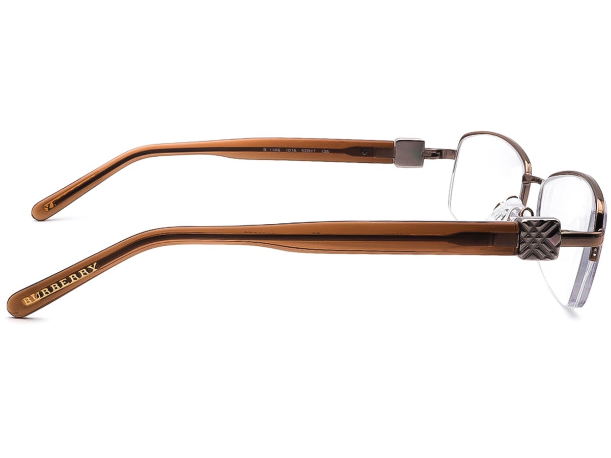 Burberry Eyeglasses B 1146 1016 Brown Half Rim Frame Italy  display picture 2