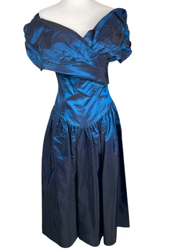 Alfredo Angelo Dress 4 Off Shoulder Iridescent Taffeta  Prom Wedding Cocktail