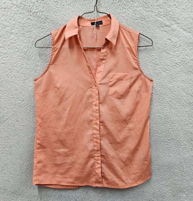 orange chiffon top