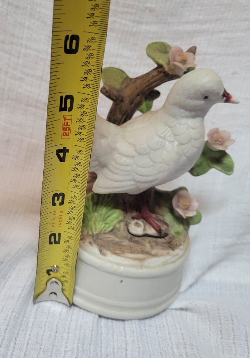 Vintage Porcelain White Dove Music Box Gorham Musical Bird Figurine Collectible eBay